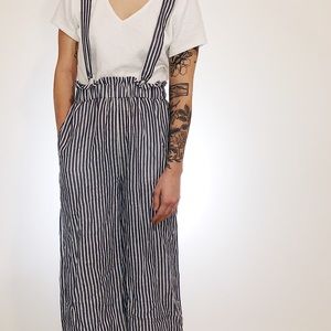 Forever21 Contemporary Striped Jumpsuit